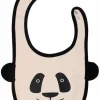 Baby Bib Black/Putty Panda