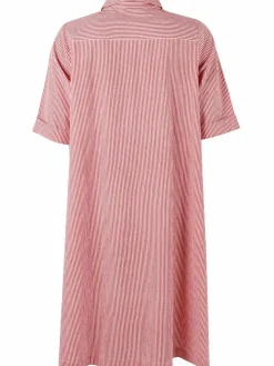 Danane Searsucker Dress Bright Red/Chalk