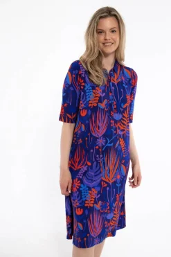 Dananemone Viscose Dress Deep Marine Walkabout