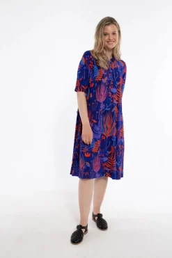 Dananemone Viscose Dress Deep Marine Walkabout