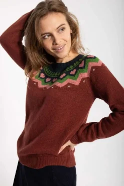 Dananne Wool Sweater Red Wine/Old Rose/Fall Jungle