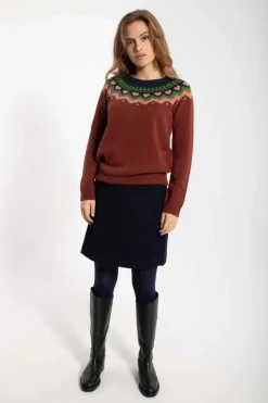 Dananne Wool Sweater Red Wine/Old Rose/Fall Jungle