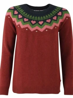 Dananne Wool Sweater Red Wine/Old Rose/Fall Jungle