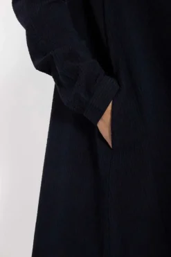Danapril Ls Searsucker Dress Black/Marine