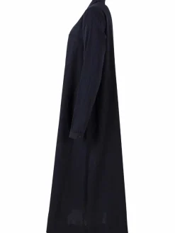 Danapril Ls Searsucker Dress Black/Marine