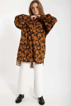 Danatelier Shirt Dk Navy/Occer Hortensia