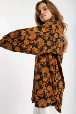 Danatelier Shirt Dk Navy/Occer Hortensia
