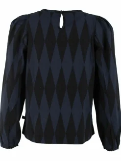 Danebette Poplin Shirt Black/Marine Diamonds