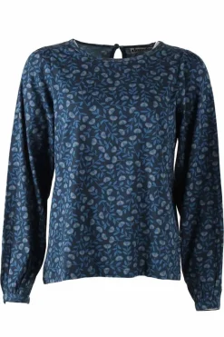 Danebette Poplin Shirt Marine/Cold Blue Fleurie
