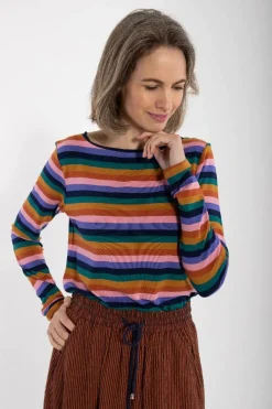 Daneboat Neck Ls Viscose Tee Takeiteasy