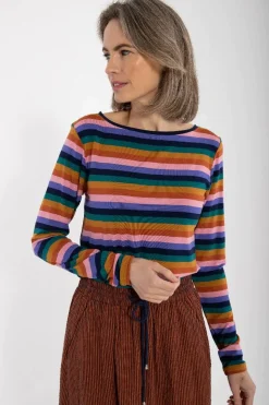 Daneboat Neck Ls Viscose Tee Takeiteasy