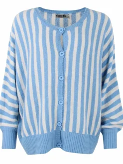 Danecaring Light Wool Cardigan Iceblue/Chalk