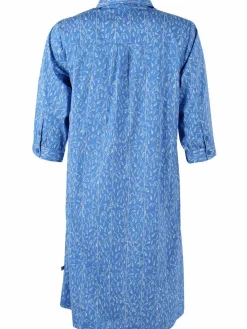 Danecarnation Poplin Dress Cold Blue/Chalk Oats