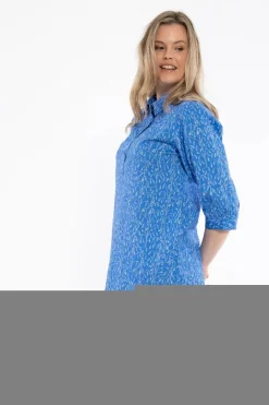 Danecarnation Poplin Dress Cold Blue/Chalk Oats