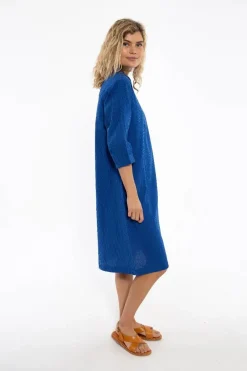 Danecarnation Searsucker Dress Deep Marine/Klein Blue