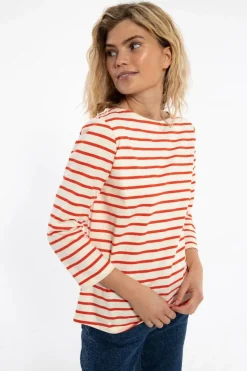 Danecarribean Heavy Cotton Tee Chalk/Bright Red