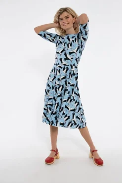 Danecharlotte Cotton Dress Light Blue Stork