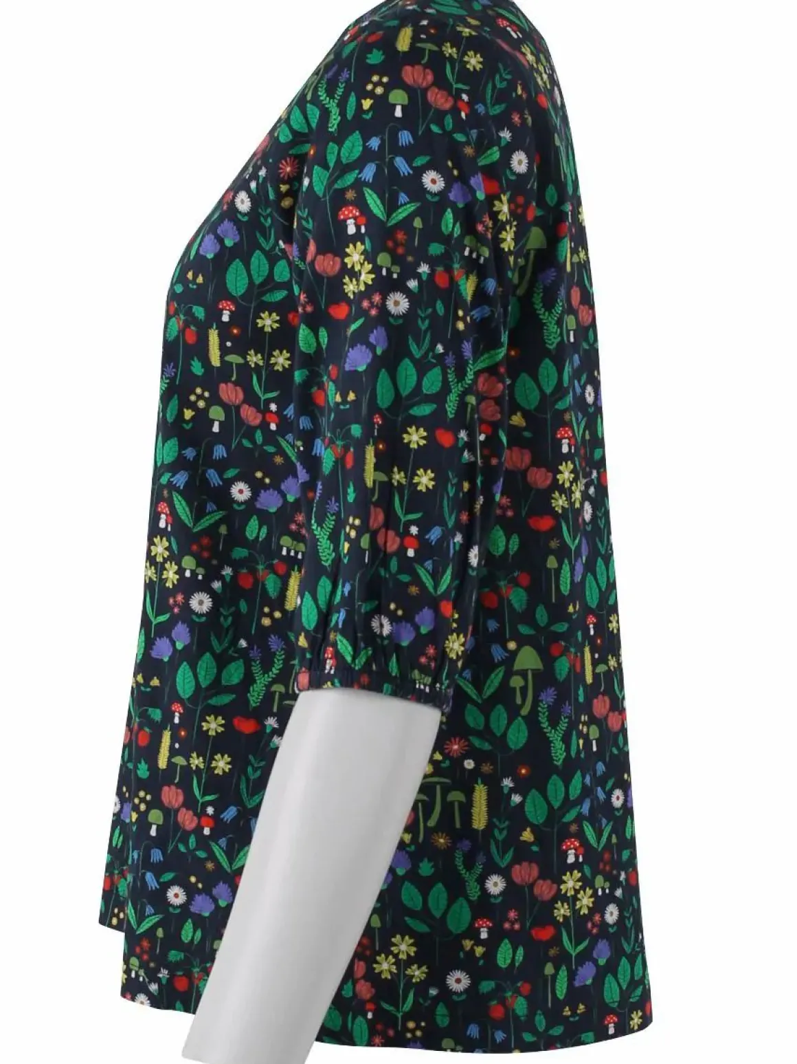 Danecremant Poplin Shirt Dk Navy Botanical