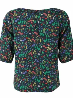 Danecremant Poplin Shirt Dk Navy Botanical