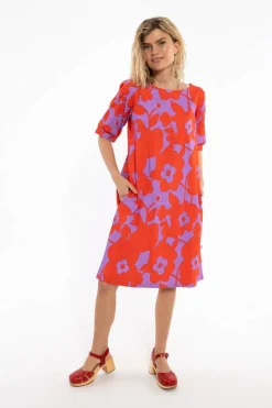 Danedal Dress Soft Viola/Bright Red Bloom Boom
