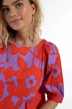Danedal Dress Soft Viola/Bright Red Bloom Boom