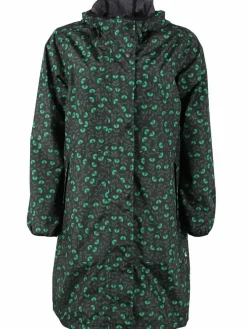 Danedith Rainjacket Black/Khaki Fleurie