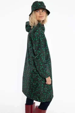 Danedith Rainjacket Black/Khaki Fleurie