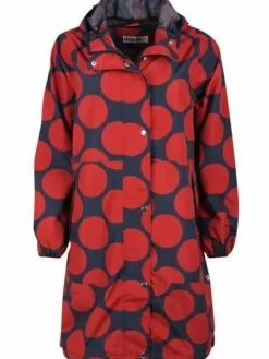 Danedith Rainjacket Dk Navy/Dk Rust Megadot