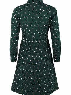 Daneditte Poplin Dress Deep Forest Miniflower