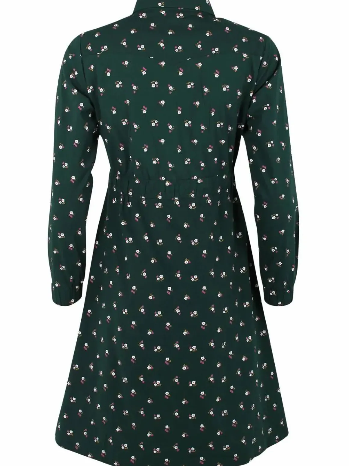 Daneditte Poplin Dress Deep Forest Miniflower