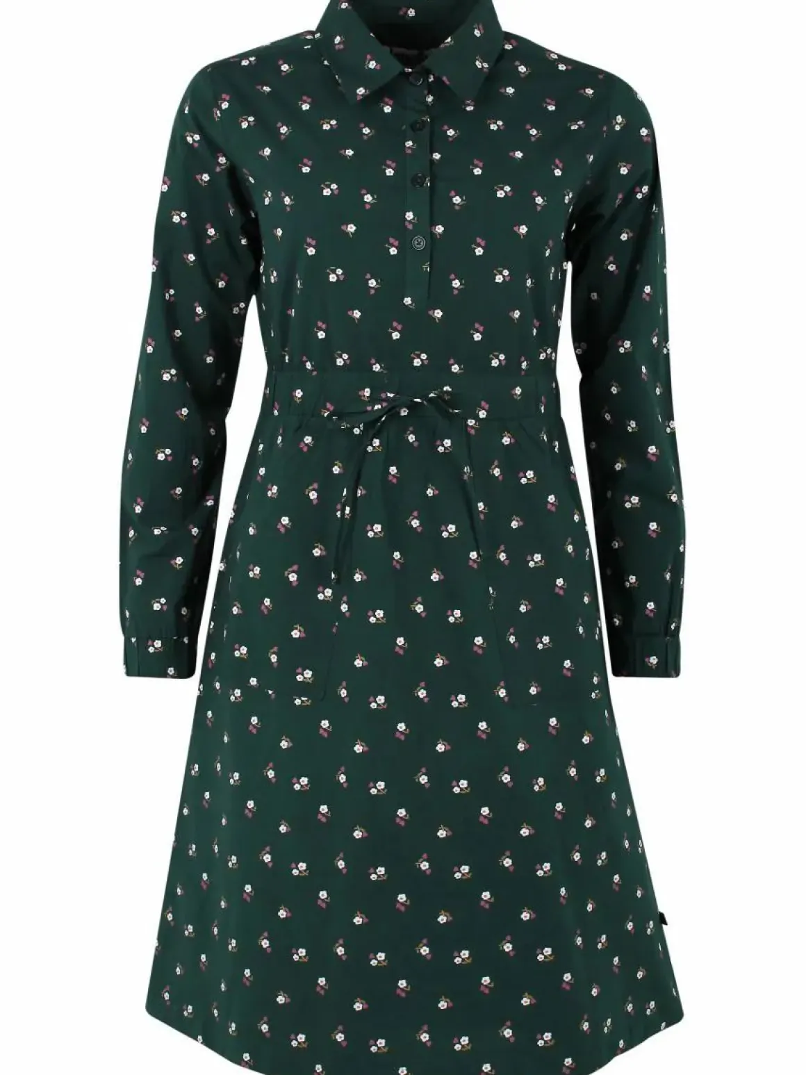 Daneditte Poplin Dress Deep Forest Miniflower