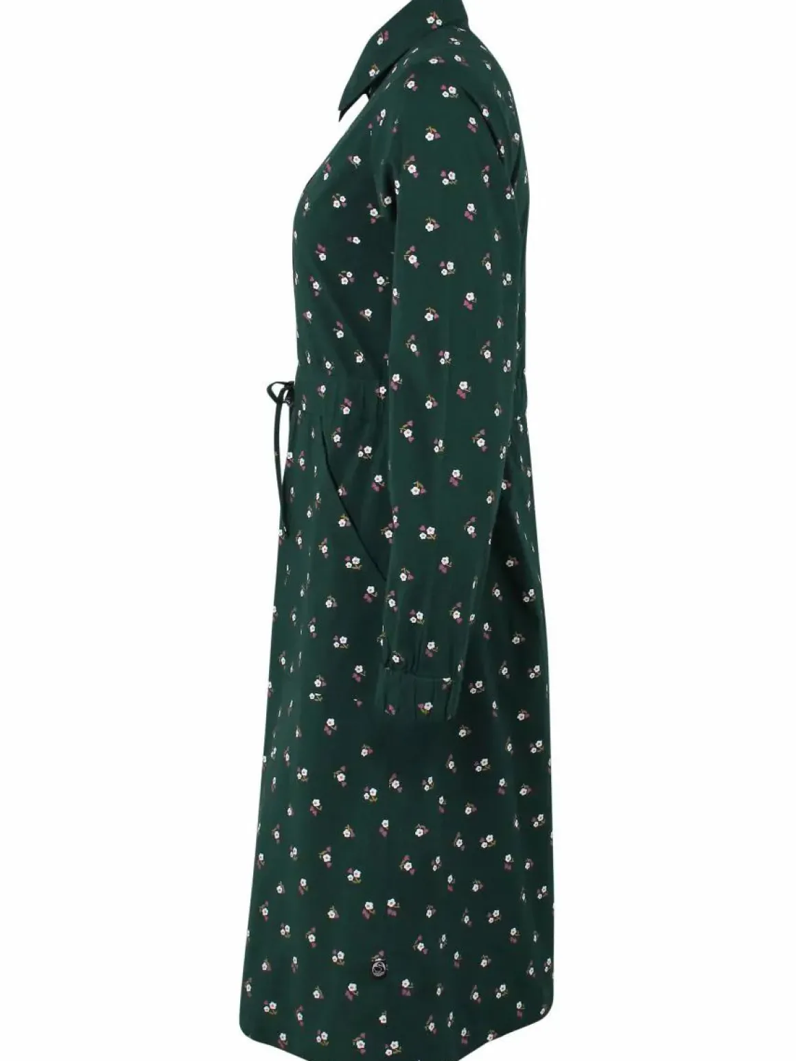 Daneditte Poplin Dress Deep Forest Miniflower