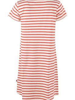 Danedomingo Heavy Cotton Dress Chalk/Bright Red