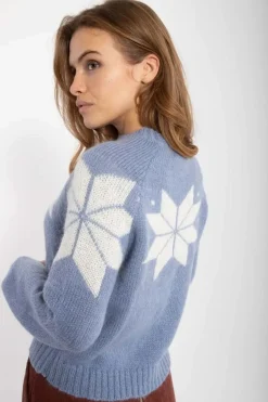 Danefantastic Flakes Wool Sweater Porcelaine/Chalk