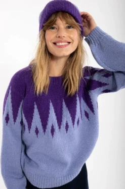 Danefantastic Icicles Wool Sweater Ice Viola/Purple