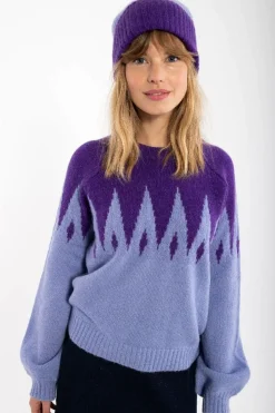 Danefantastic Icicles Wool Sweater Ice Viola/Purple