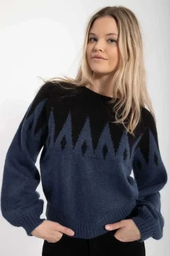 Danefantastic Icicles Wool Sweater Black/Marine