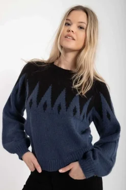 Danefantastic Icicles Wool Sweater Black/Marine