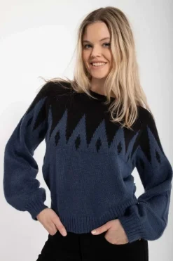 Danefantastic Icicles Wool Sweater Black/Marine