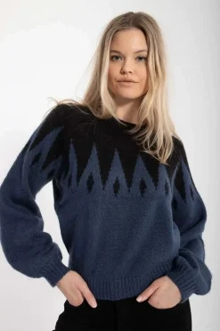 Danefantastic Icicles Wool Sweater Black/Marine