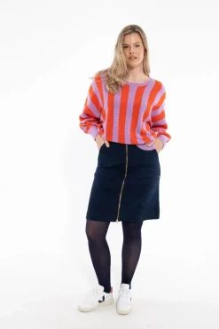 Danegenerous Wool Sweater Soft Viola/Bright Red