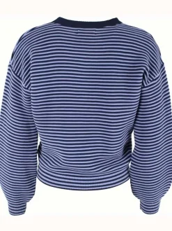 Danegold 3D Crotchet Knit Sweater Dark Navy/Ice Viola