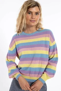 Danegold Pearl Knit Sweater Lt Blue/Lt Lilac/Pale Yellow