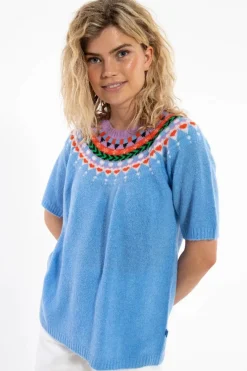 Danegooddeed Wool Sweater Tee Iceblue
