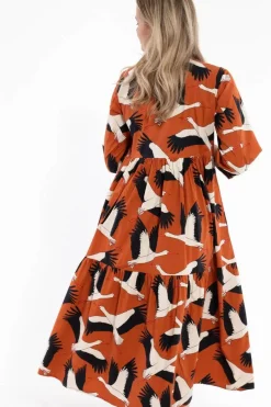 Danegoodie Dress Rust Big Stork