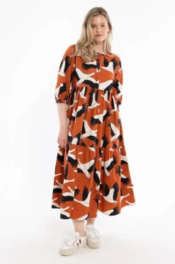 Danegoodie Dress Rust Big Stork