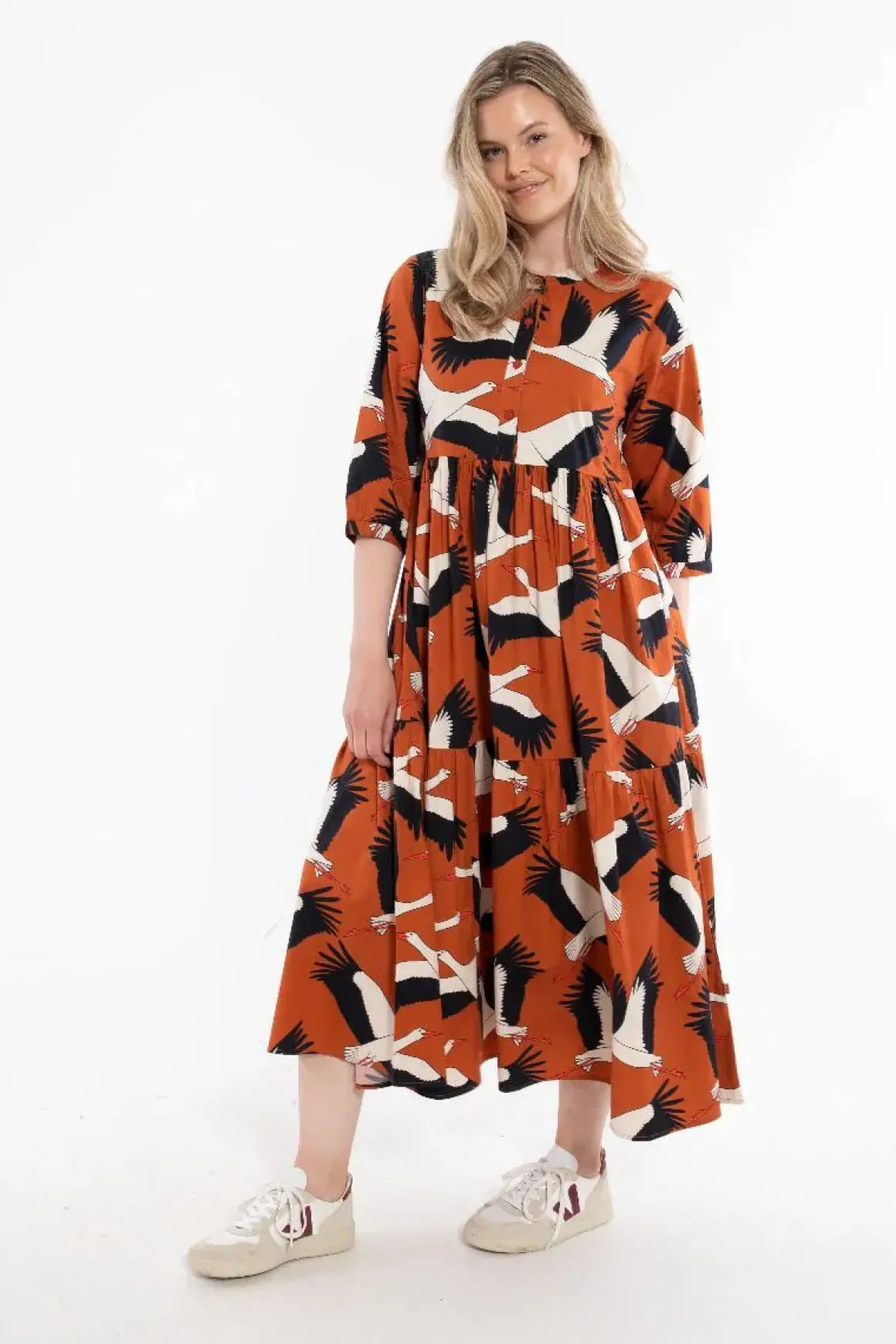 Danegoodie Dress Rust Big Stork