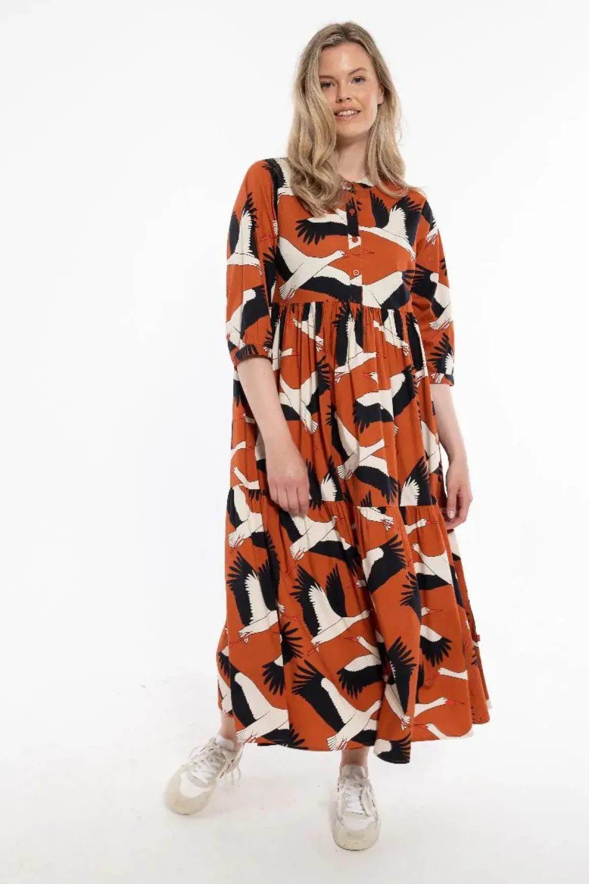 Danegoodie Dress Rust Big Stork