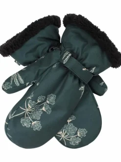 Danehandy Mittens Black Green/Light Beige Hemlock
