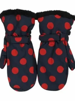 Danehandy Mittens Dark Navy/Dark Rust Dots